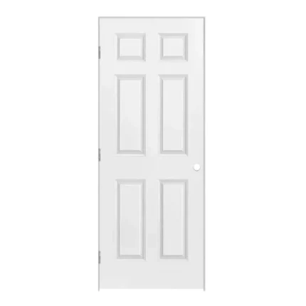 6 panel woodgrain fire rated interior door