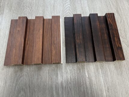 dark brown wood wall panels