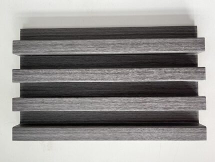 dark grey wood slat wall panels