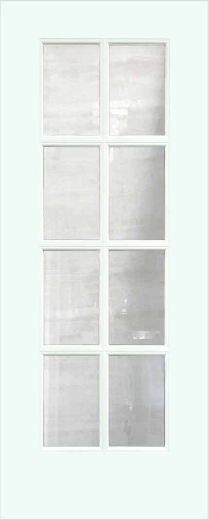 8p glass smooth exterior door