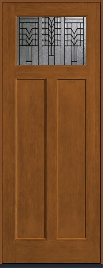 craftsman glass fir grain exterior door