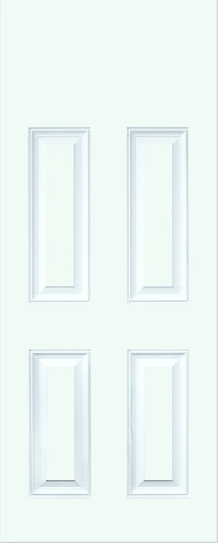 four panel raised smooth exterior door