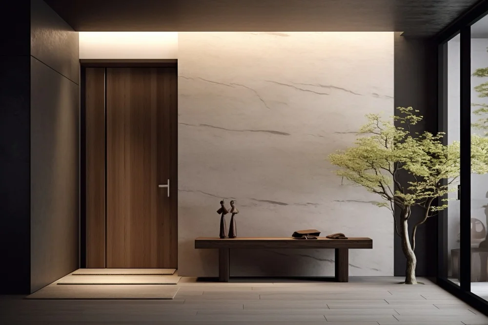 flat and grooved interior doors